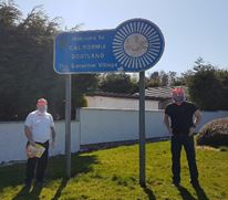 2 people outside California Community Centre